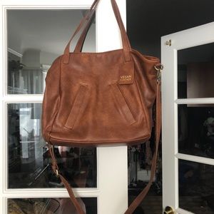Large Vegan Leather Tote Bag